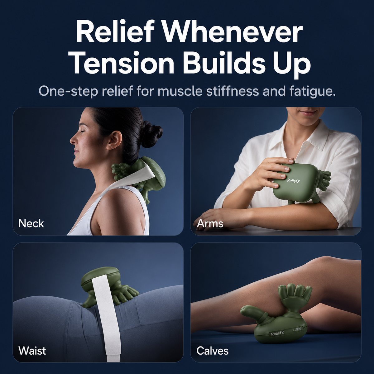 RelieveX Unwind Go™ - Portable  Five Finger Neck Massager