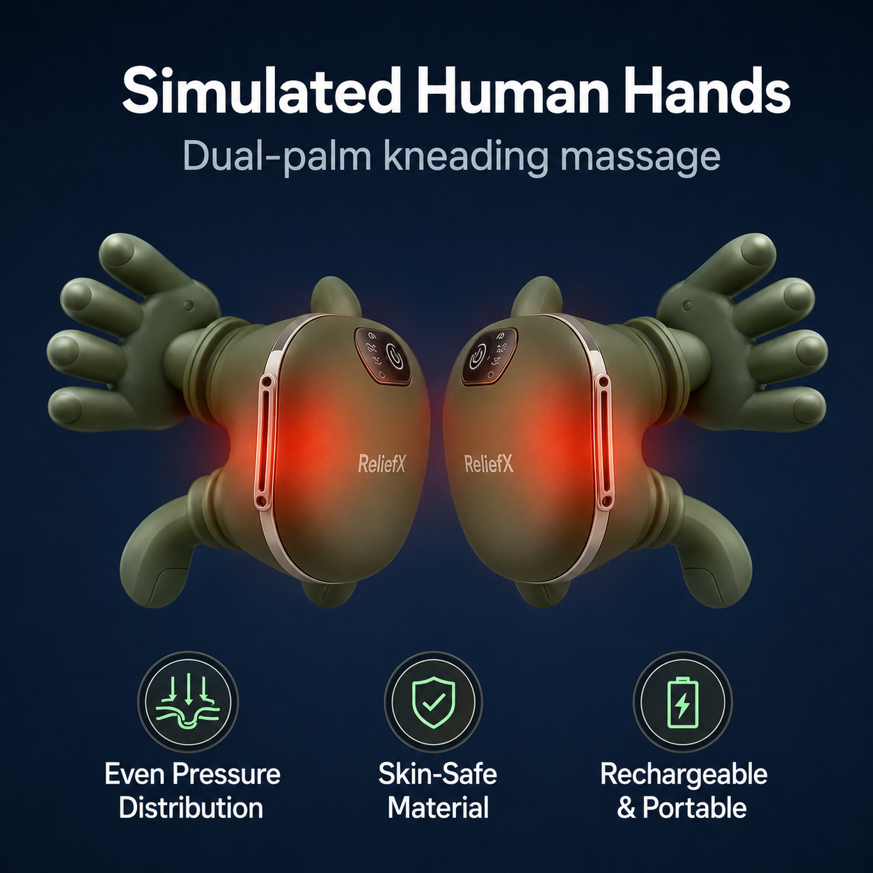 RelieveX Unwind Go™ - Portable  Five Finger Neck Massager